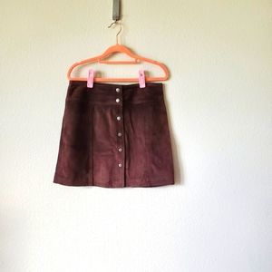Gap brown Leather Skirt